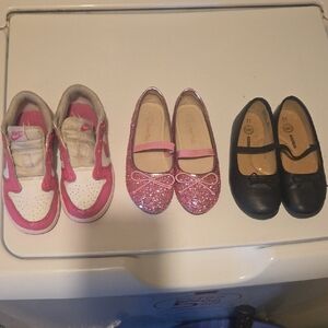 Nike Pink and White Kids Sneakers